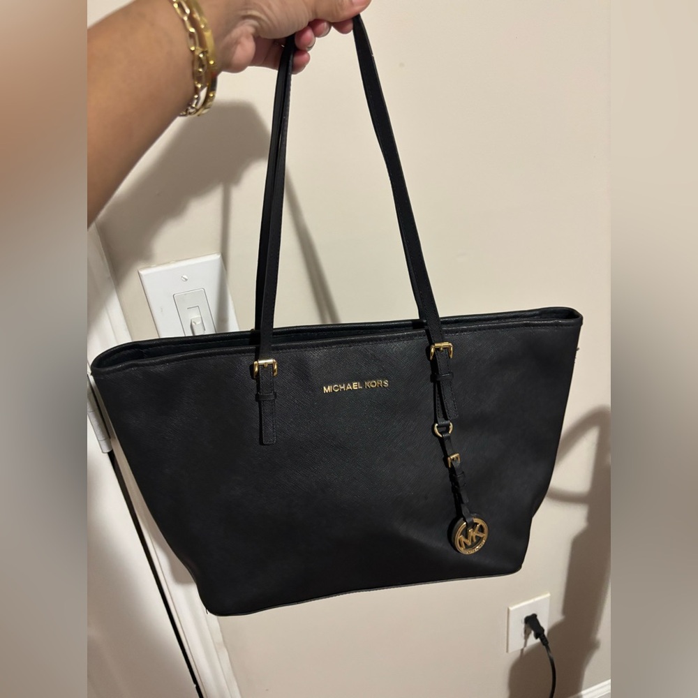 Michael Kors Black and Gold Tote